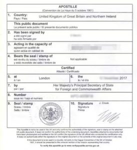 英国海牙认证文件全品类翻译盖章跨国使用