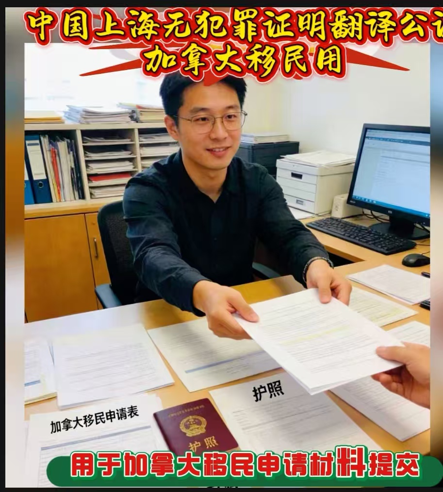 中国上海市无犯罪证明翻译公证加拿大移民用