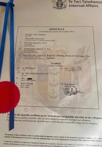 新西兰结婚证翻译公证海牙认证跨国办理使用