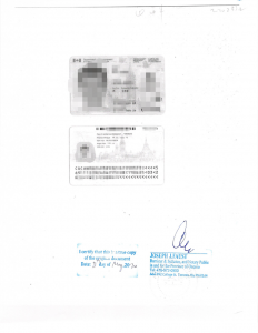 枫叶卡复印件TRUE COPY 公证