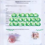 印尼单位证明声明书海牙认证在中国登记结婚