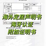 英国定居声明书海牙认证附加证明书