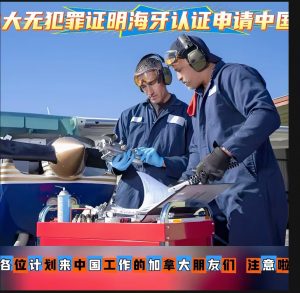 加拿大无犯罪记录证明海牙认证申请中国工签